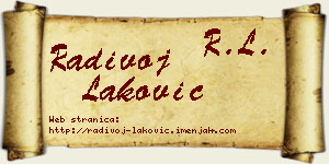 Radivoj Laković vizit kartica
